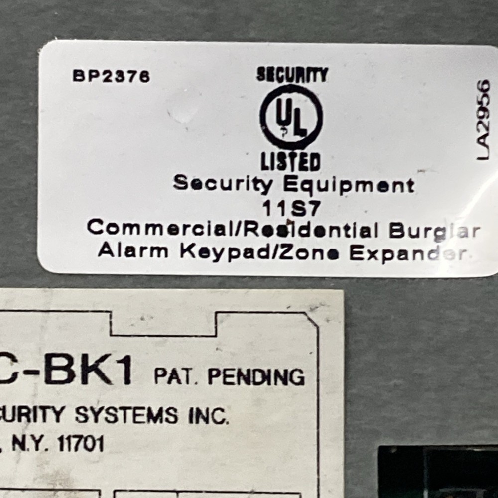 Napco Gemini GEMC-BK1 Security System Keypad Alarm Panel Control
