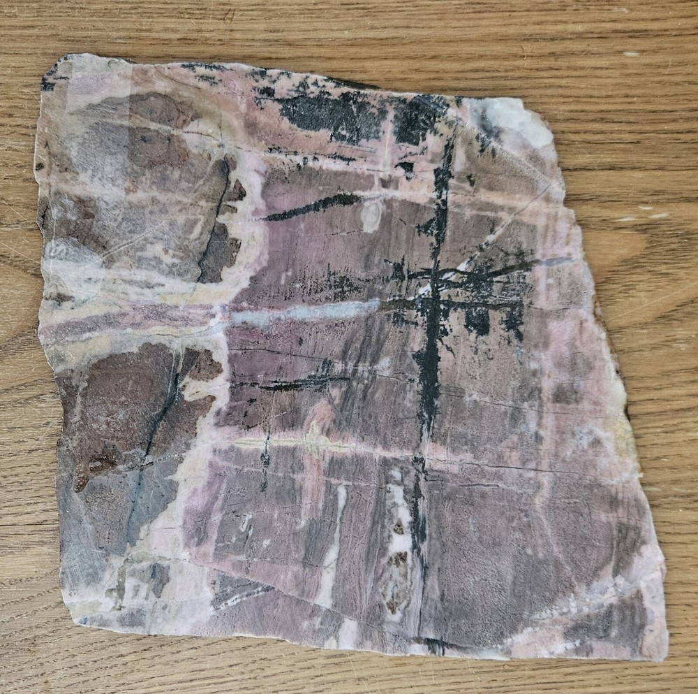 Rhodonite large lapidary slab 681 grams