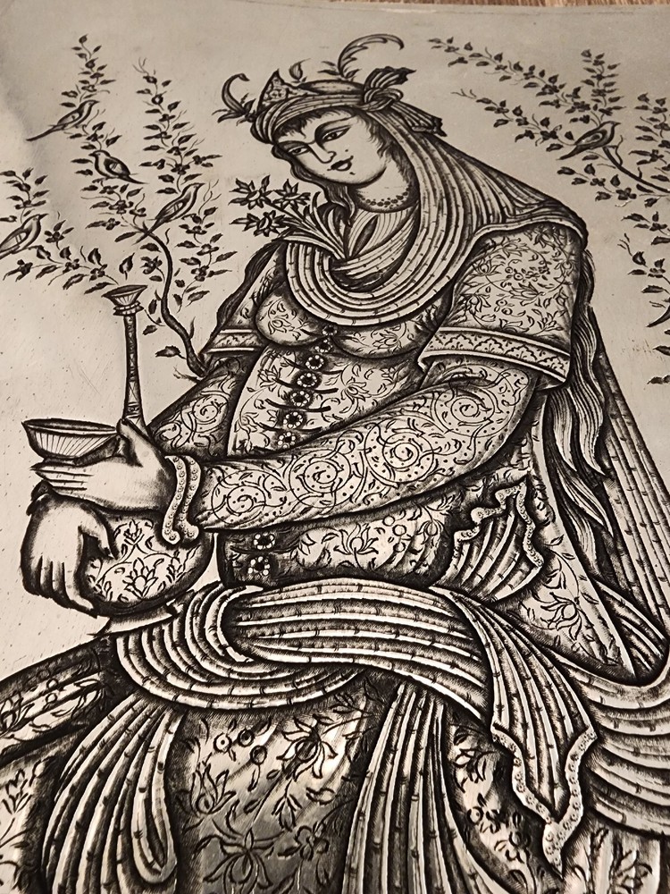 Engraved Copper Indian Artwork
