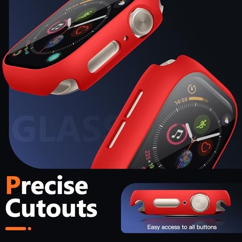 3 Pack Case Compatible with Apple Watch Case For 44mm Only Red/White/Black