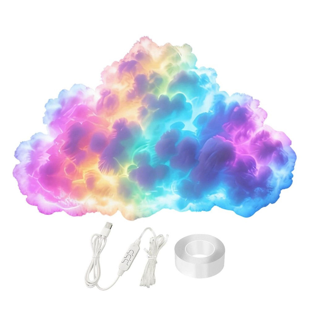 3D Thundercloud LED Light USB Thundercloud Lamp Decoration Set Music Decoration