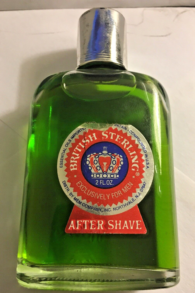British Sterling After Shave 2oz. 59mL by Mem PLASTIC BOTTLE 2 PACK