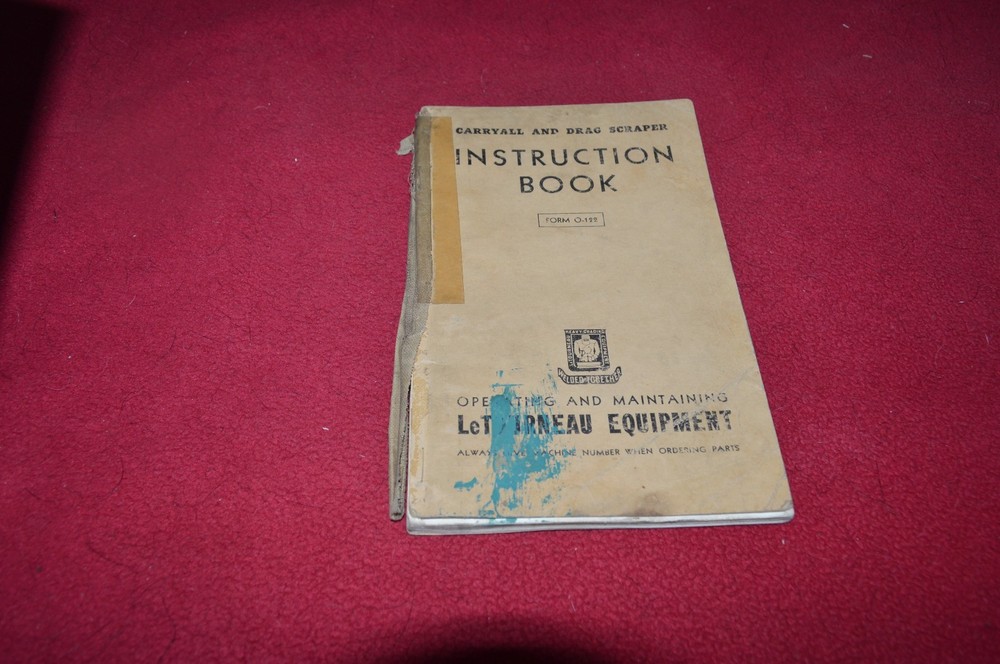 Letourneau Carryall & Drag Scraper Operator's Manual RPMD