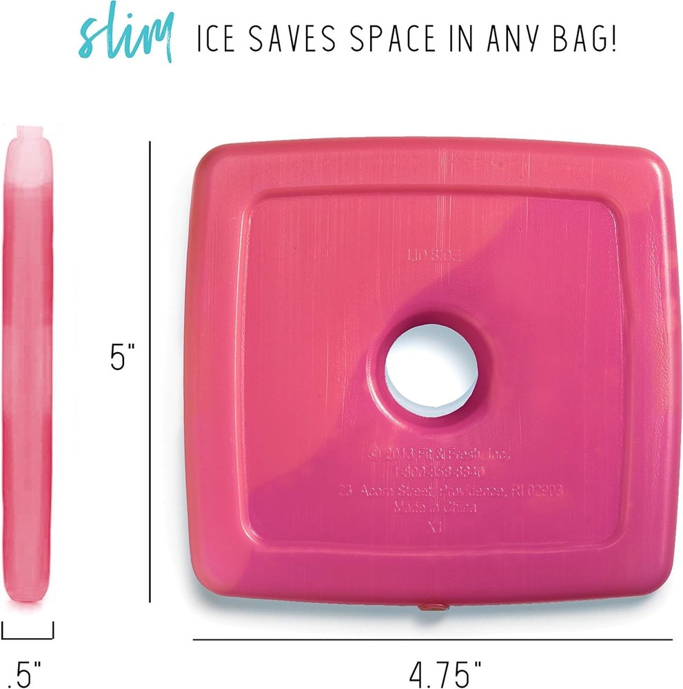 Cool Coolers by 4 Pack Slim Ice Packs, Quick Freeze Space Saving Reusable Ice...