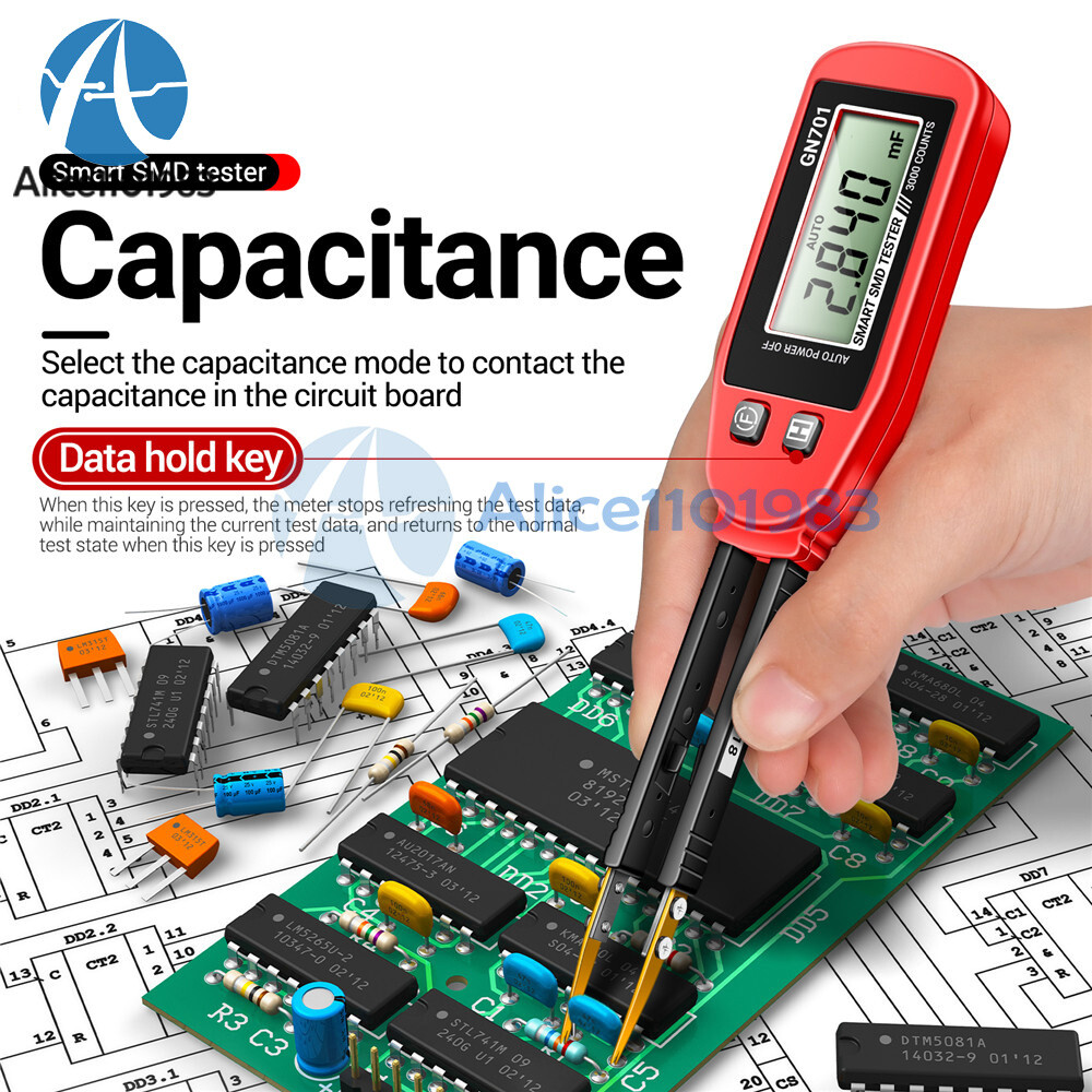 SMD Tester Resistance Capacitance Meter Multimeter Professional Component tester