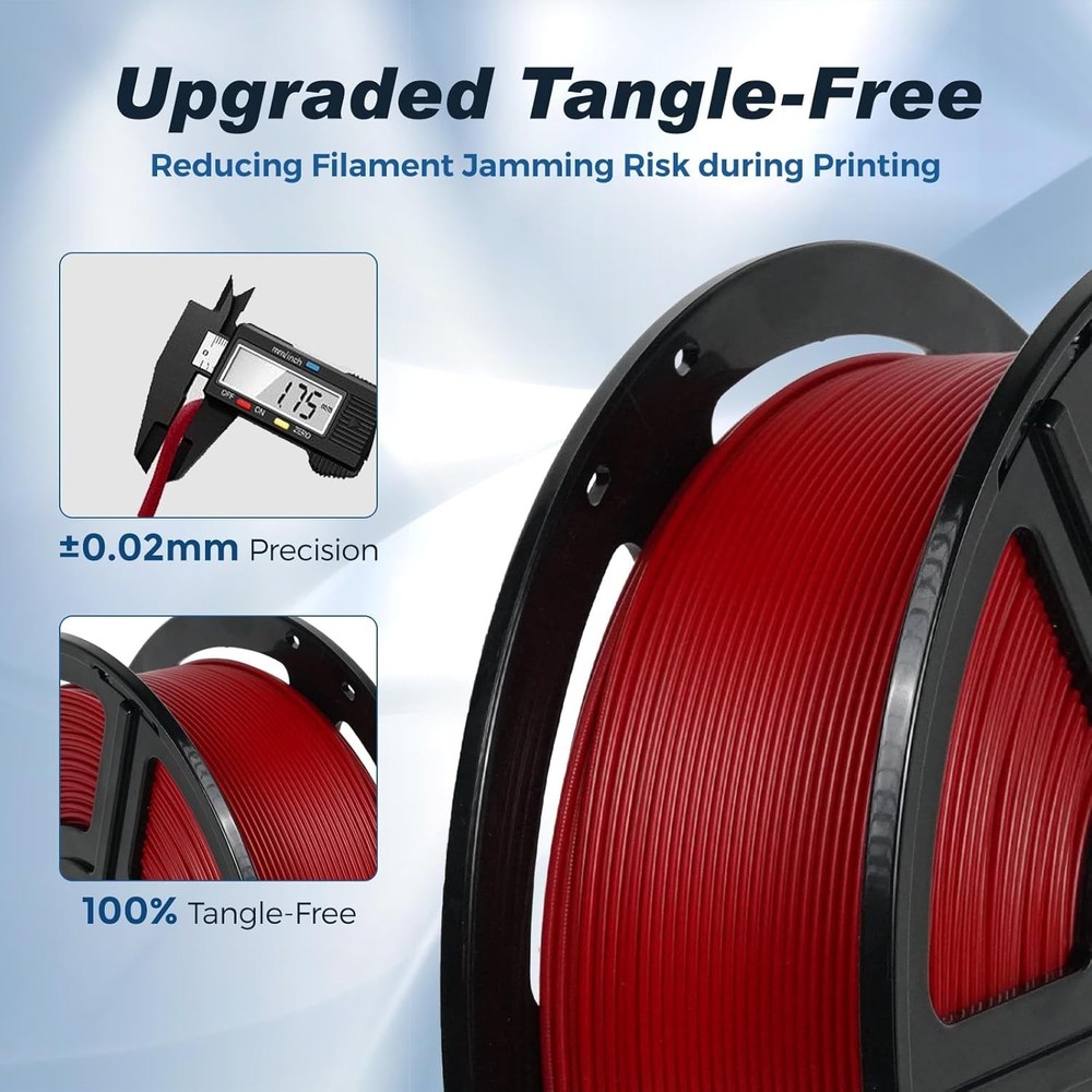 Rapid PLA Filament 1.75mm - 1kg Ruby Red, High-Speed 3D Prints with Accuracy