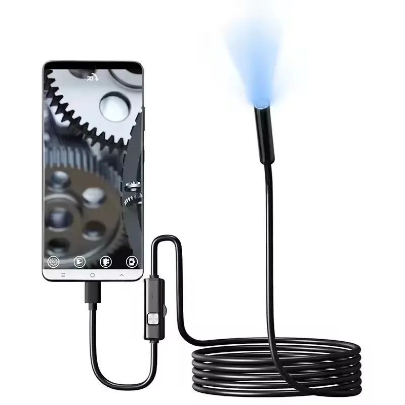 7.0MM TYPE-C Endoscope Camera IP67 Waterproof 6 Leds Adjustable USB Android Flex