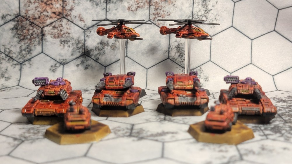 Painted BattleTech: Battlefield Support - Recon & Hunter Lances.