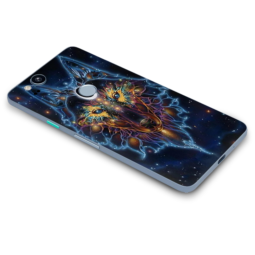 Google Pixel 2 Skins Decal Wrap Wolf Dreamcatcher Color