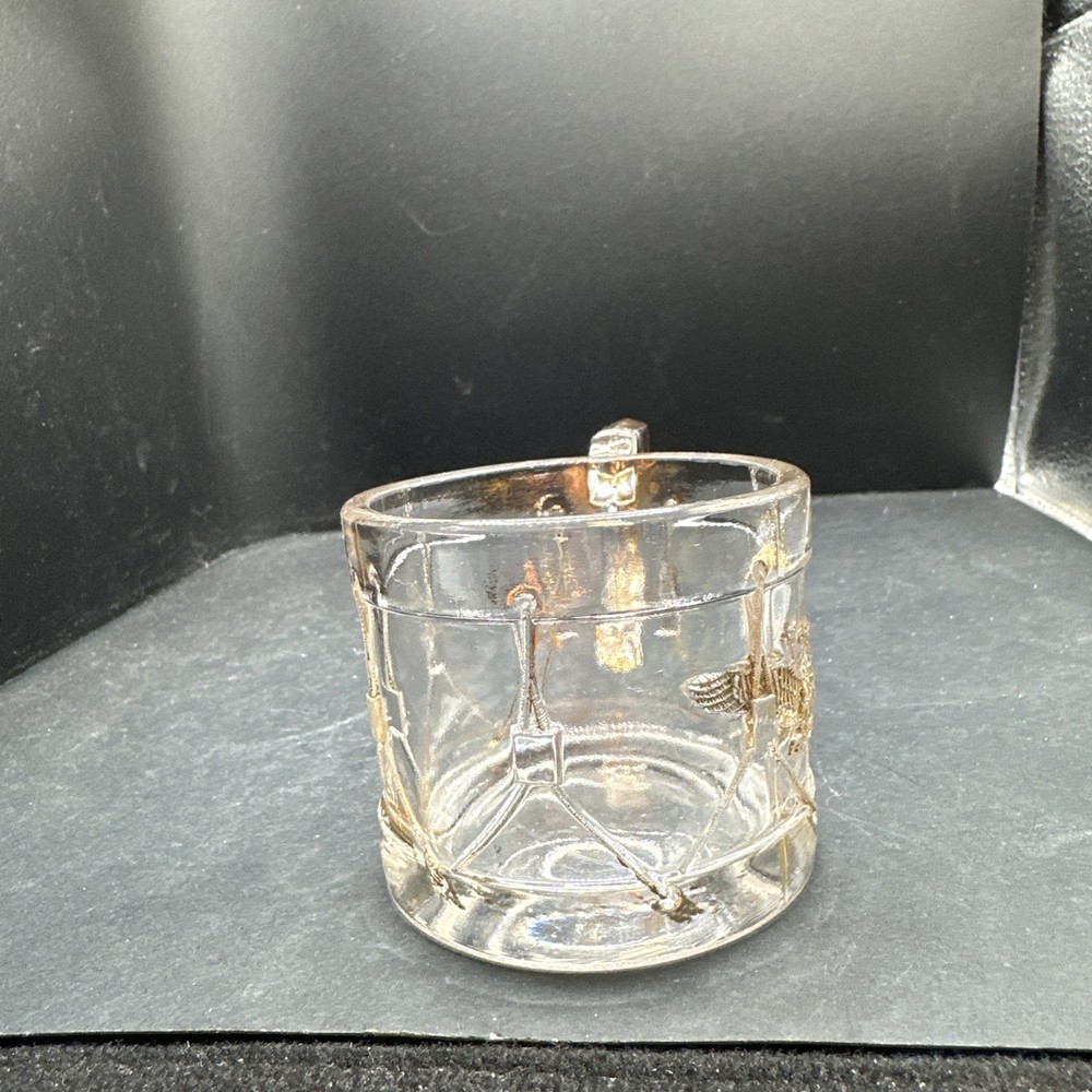 VTG CHILDS EAGLE GOLD TRIM MUG CANDY CONTAINER