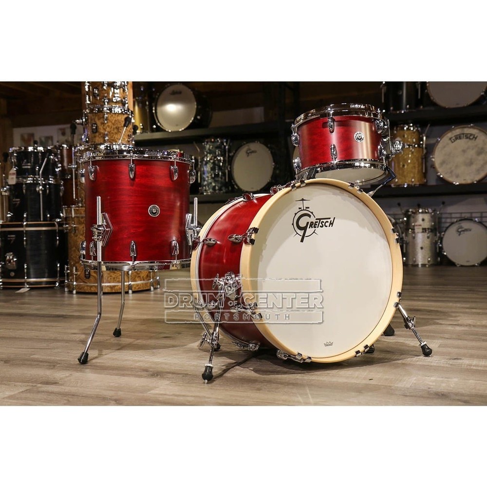 Gretsch Brooklyn 3pc Drum Set Satin Cherry Red