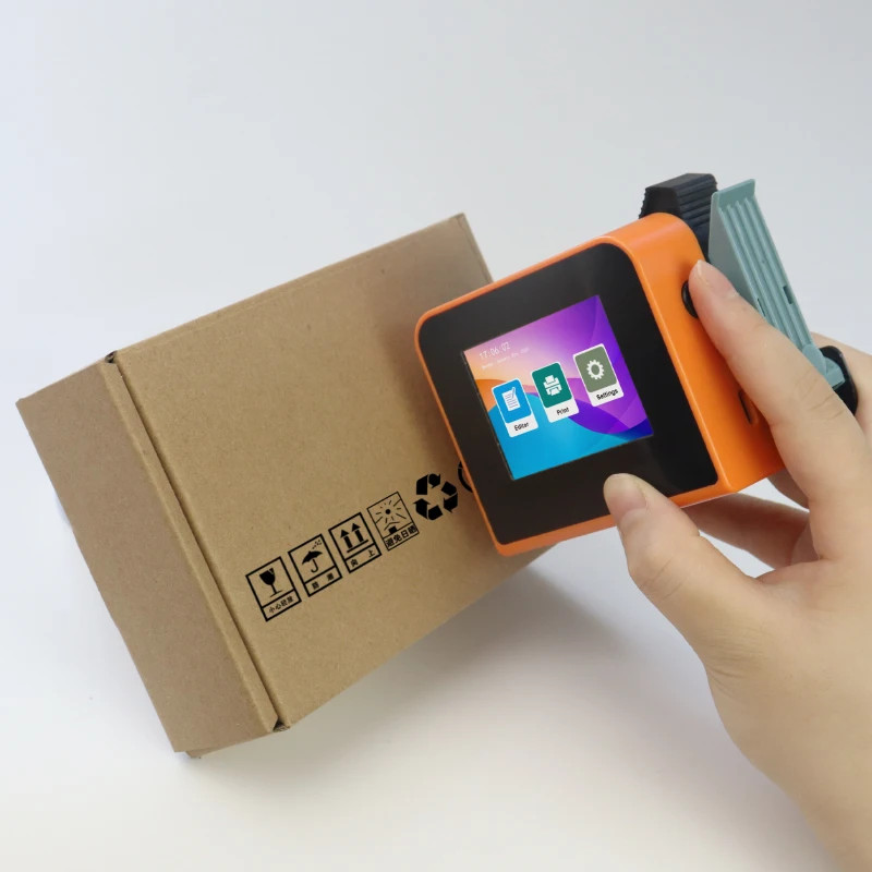 Handheld inkjet printer expiration date serial number encoder-