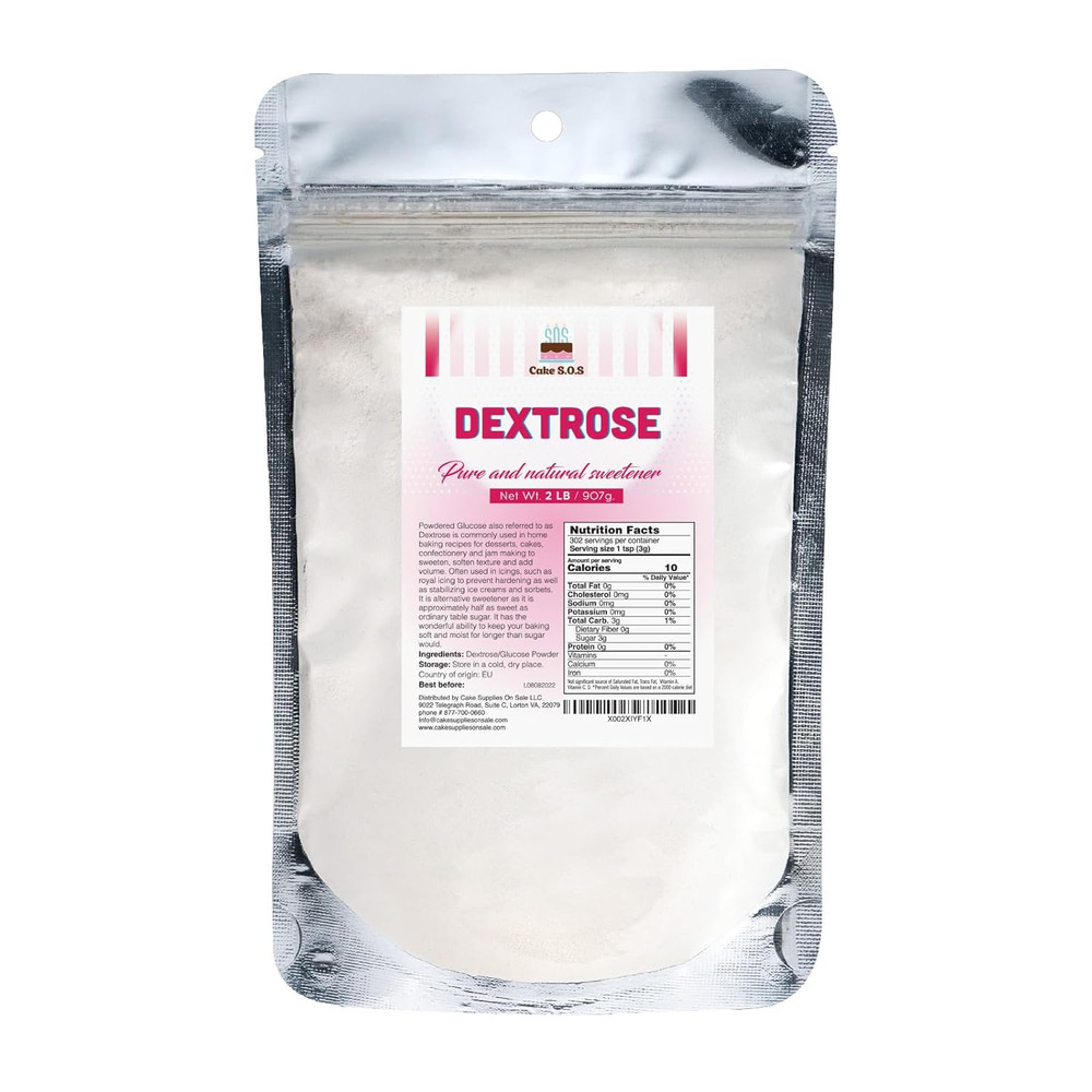 Dextrose 2 Lb. Sugar Replacement Sweetener for Baking