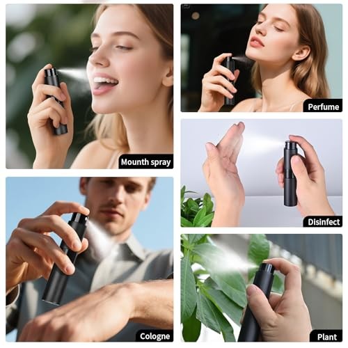 ​​Perfume Travel Refillable Atomizer 8ML (3PCS) - Empty Cologne Spray Black