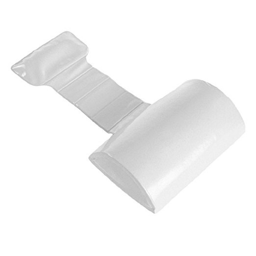 Soft Spa and Bath Pillow with Weighted Tail in White