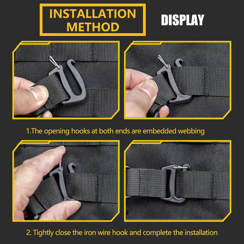 Tactical Molle System Backpack Straps - Adjustable 20.8" Pack Attachment Strap A