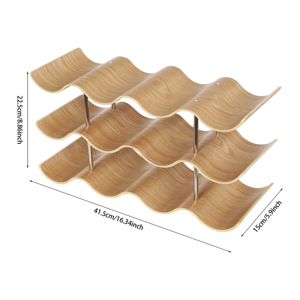 Desktop Horizontal Wine Rack Wine Bottle Holder Wavy Wine Rack