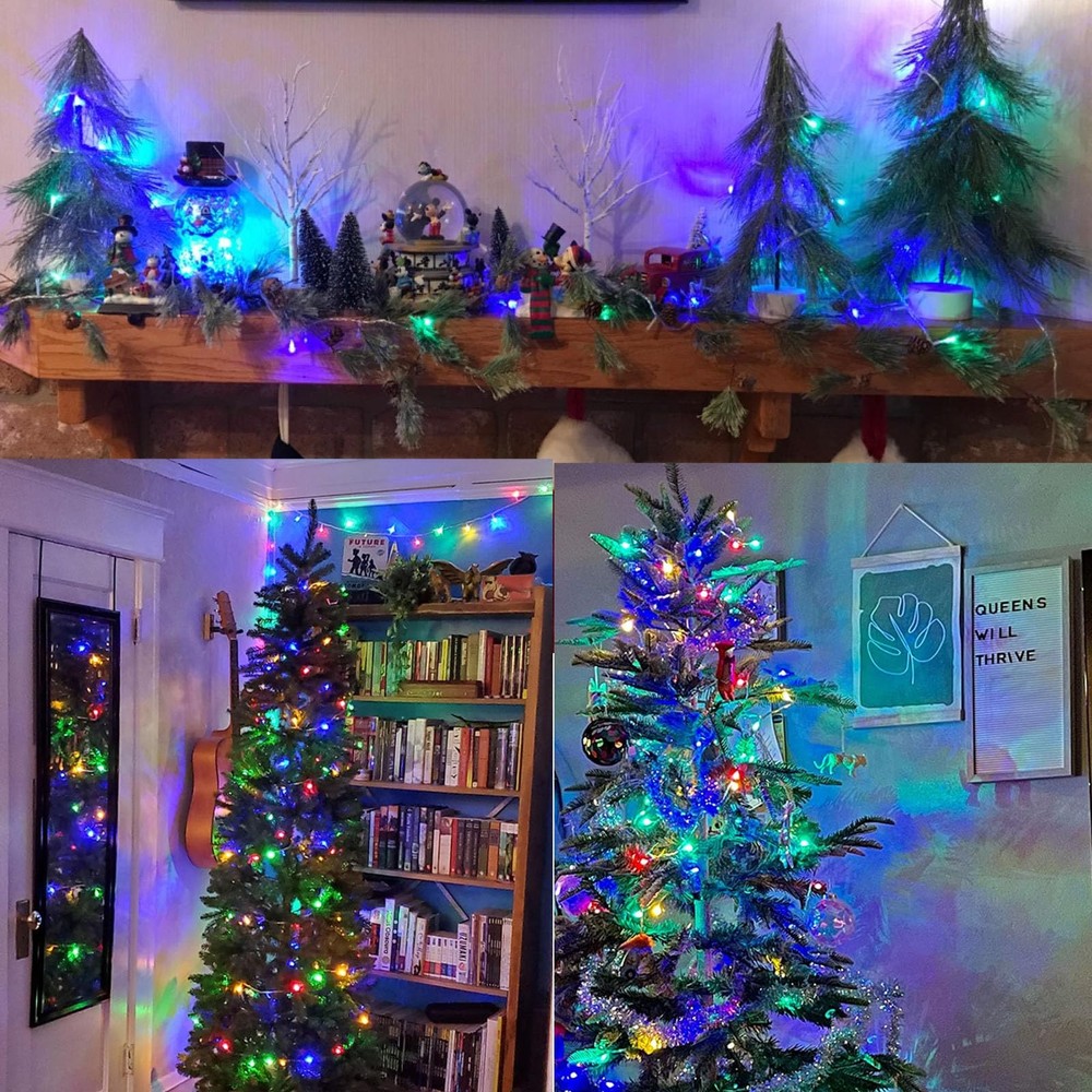 VTECHOLOGY 66Ft 200LED Multicolor Christmas Lights Plug 66FT,