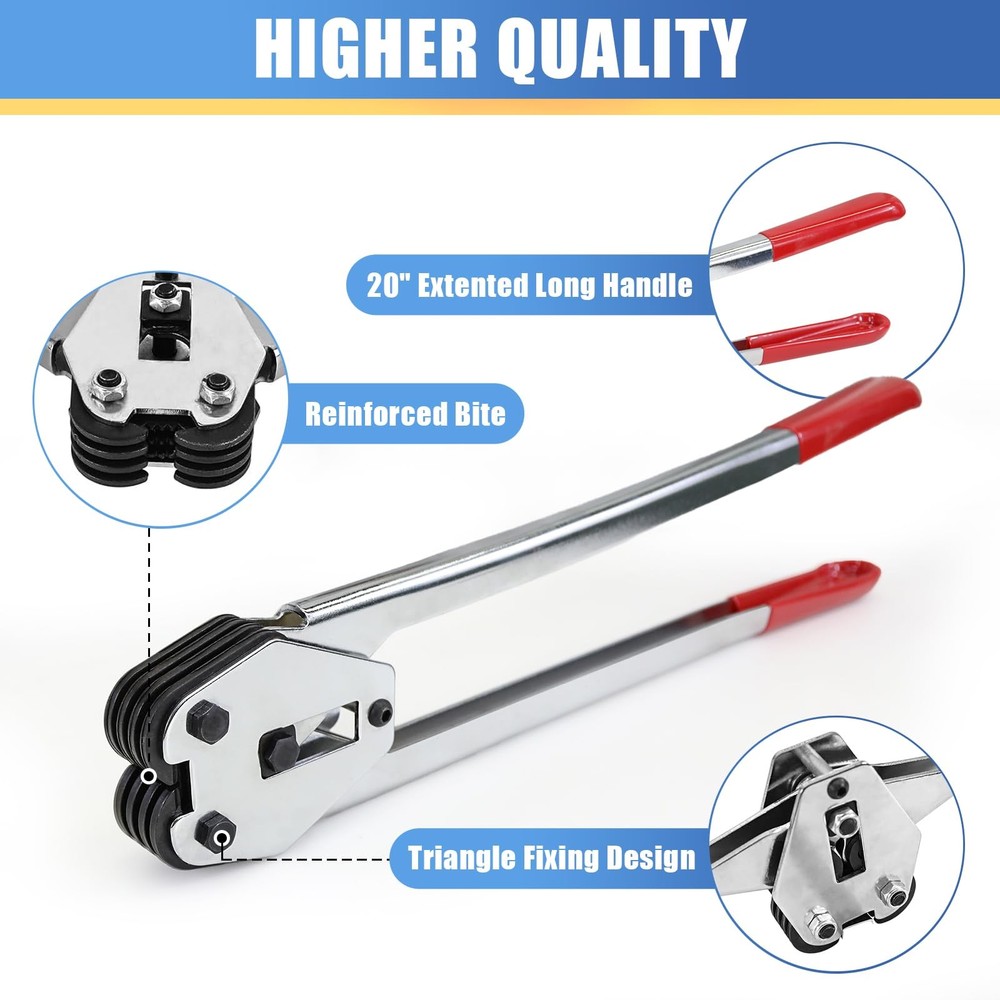 Heavy Duty Banding Strapping Sealer Crimper For 3/4 Width Polyester Polypropl