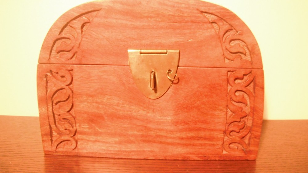 Round Topped Solid Wood Chest
