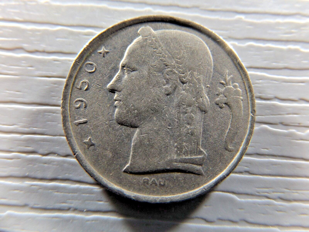 BELGIUM 1950 5 Francs