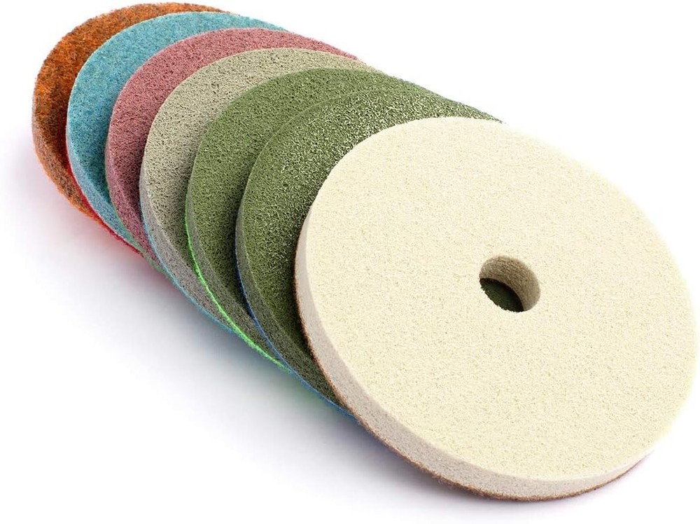 6" Granite Marble SURFACING STONE PROCESSING Diamond Polishing Sponge Pad