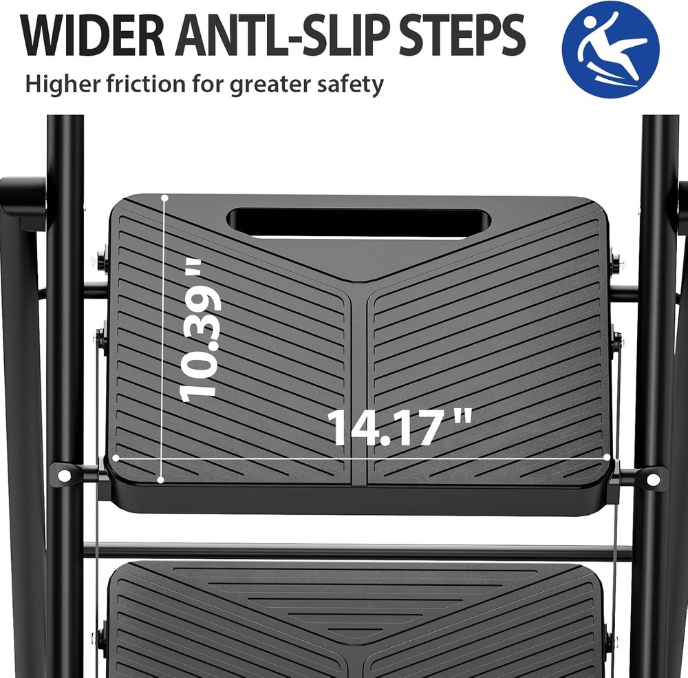 NEW 3 Step Steel Step Stool 500 lbs