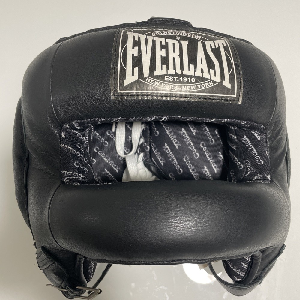 Everlast Black Training Headgear Protective Boxing Head Gear￼