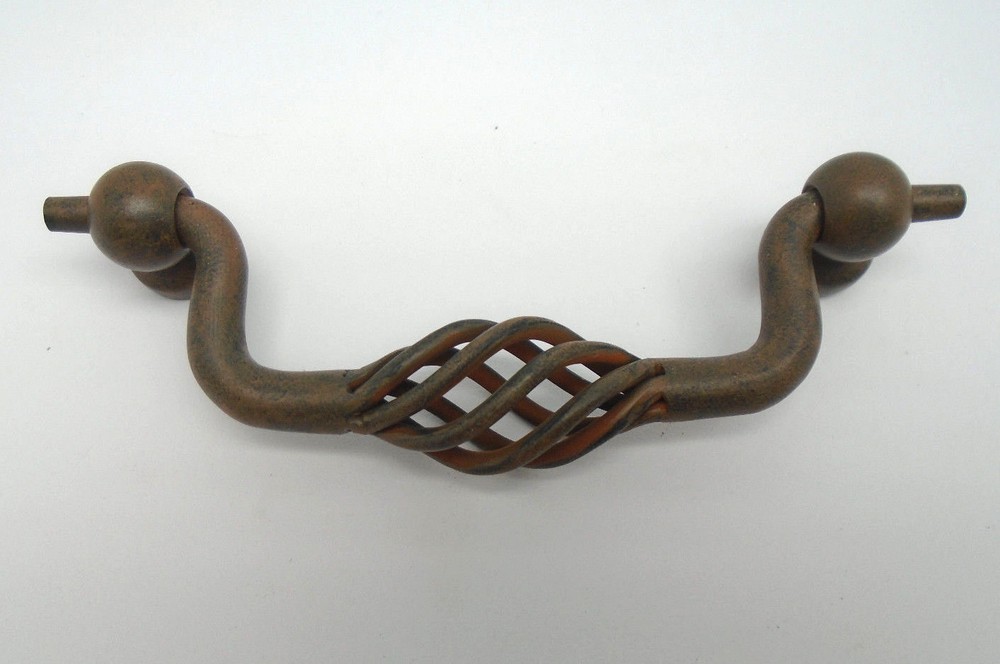 Alno 3 3/4" Birdcage Bail Pull Rust A507 566C