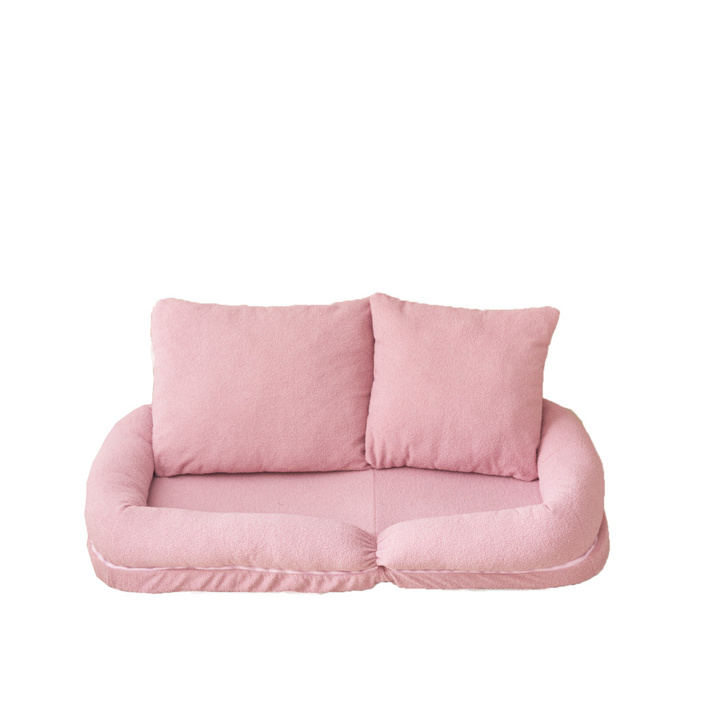 Triple Fold Down Sofa Bed,PINK