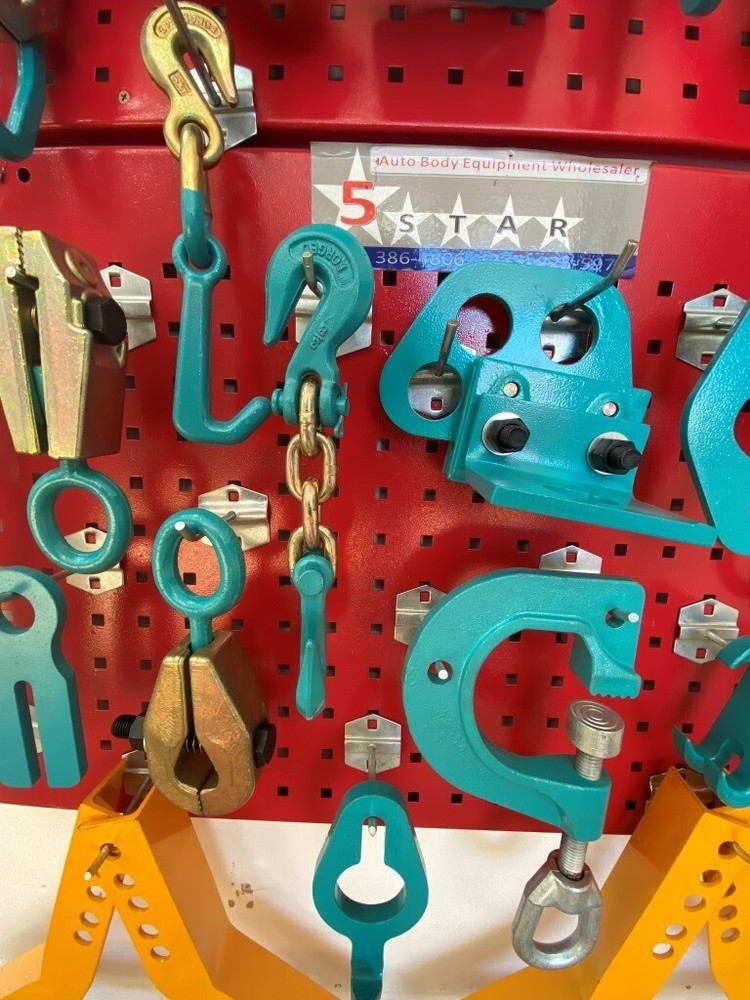 33 PIECE HEAVY DUTY AUTO BODY FRAME MACHINE PULLING TOOLS & CLAMPS #75