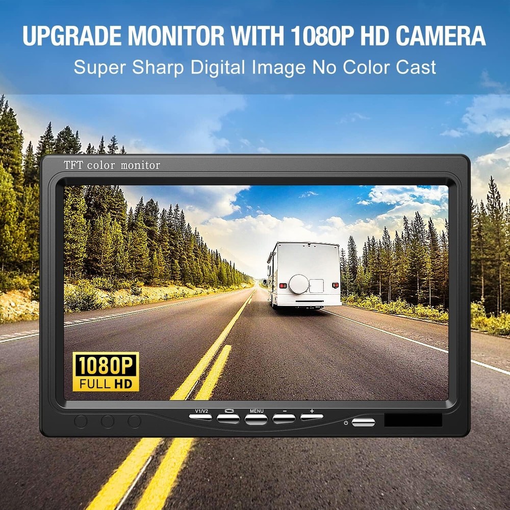 Versatile Rearview Camera System with Weatherproof Design - 50ft Night Vision