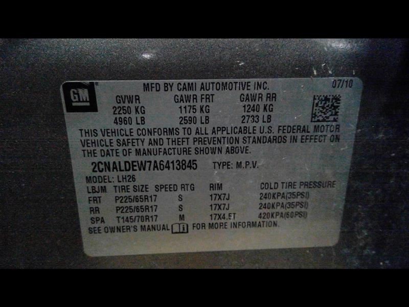 Dash Panel Fits 10-17 EQUINOX 10251975