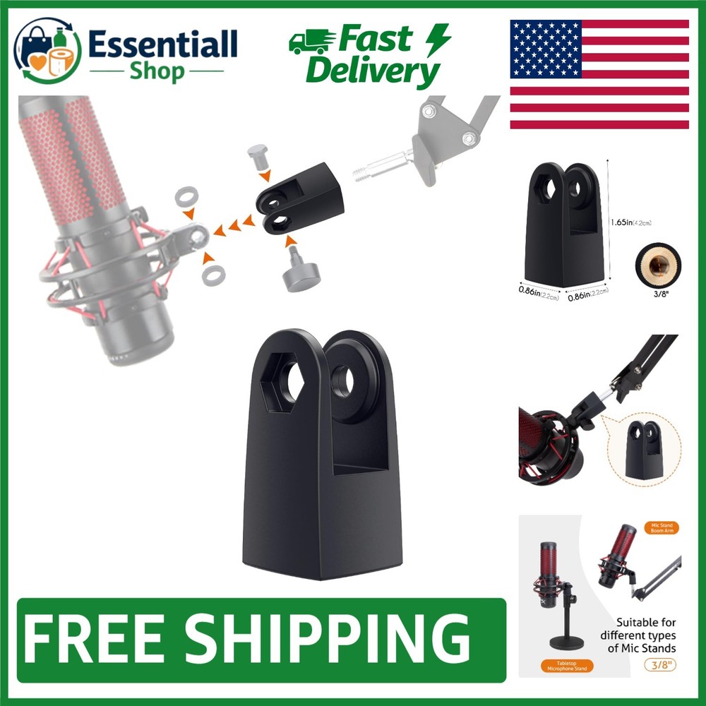 Easy Install 3/8" Boom Arm Adapter for HyperX QuadCast - Lightweight Design