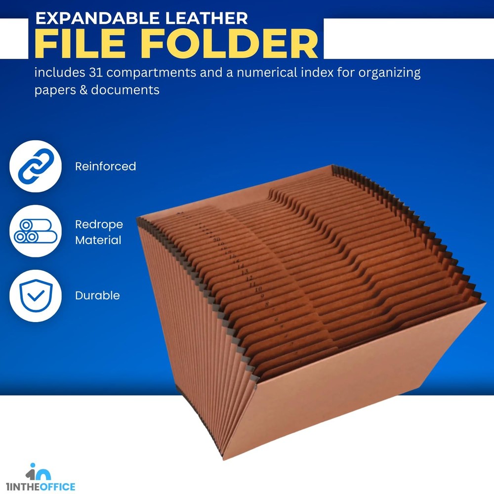 Expanding File Folder Accordion Organizer 31 Sections Letter Size Document