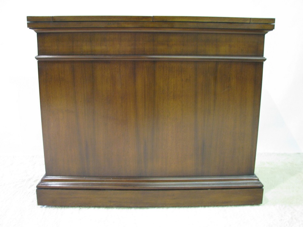Karges Louis XVI Bar / Server With Dramatic Patterned Walnut Veneers & Flip Top
