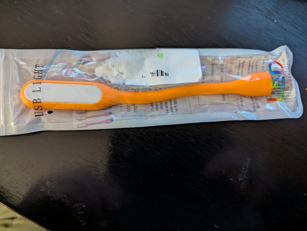 Orange Portable Computer Study Reading Flexible USB LED Light Lamp