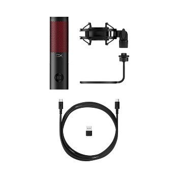 HyperX QuadCast 2 – USB Microphone for Gaming PC, Streaming and Podcasting Black