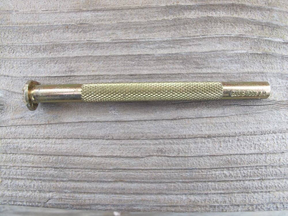 Vintage Basic Tool USA Full Handle Flower Stamp Leather Tool Number 34