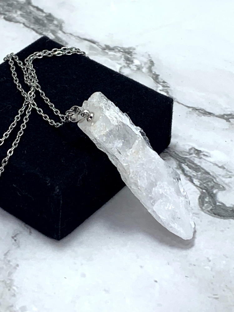 Ice-Clear Japanese Quartz Pendant