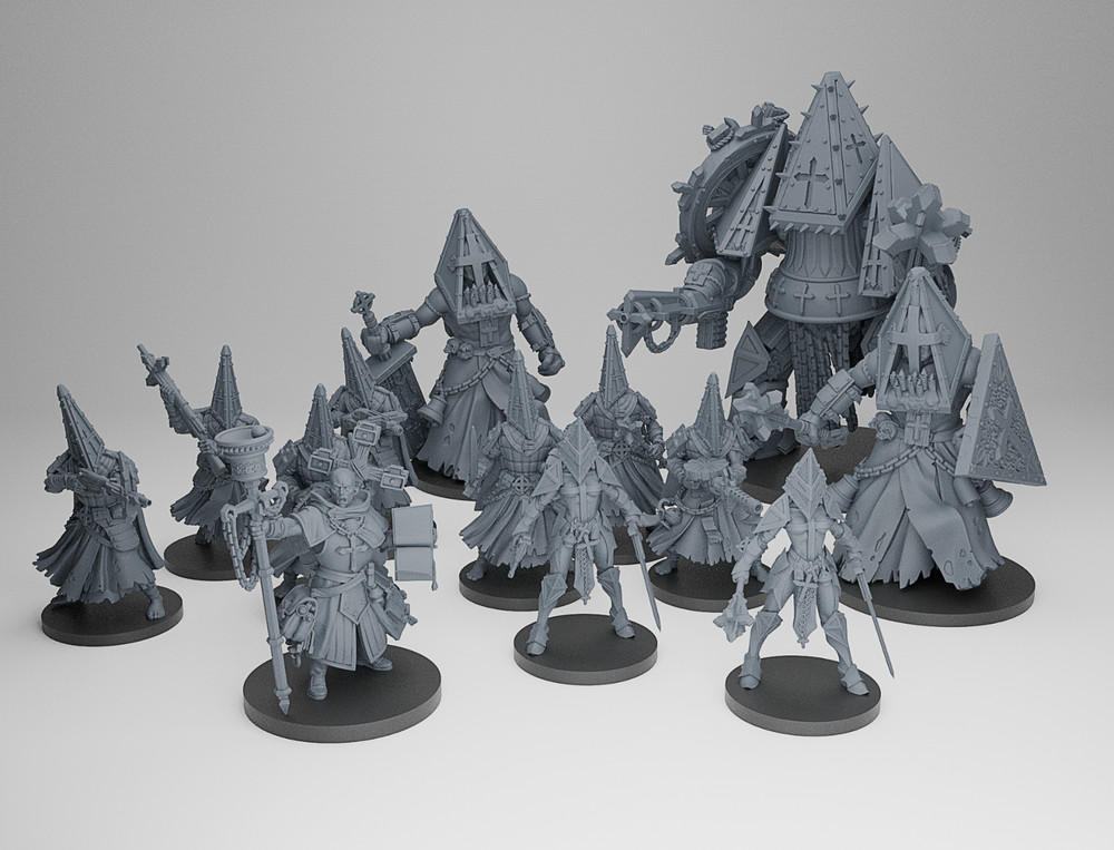 CryptHead Trenchers | 32mm | Print on Demand