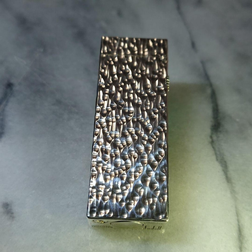 Vintage Dunhill Rolla gas lighter Silver Bark working condition