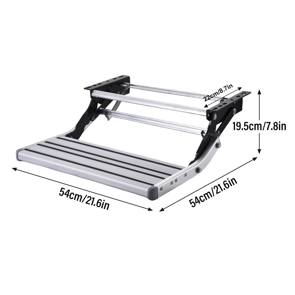 1 Step Aluminium Manual Pull Out Retractable RV Camper Platform Steps Stair
