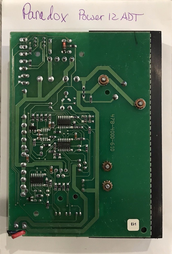 PARADOX SYSTEM BOARD POWER 12 ADT - PREOWNED