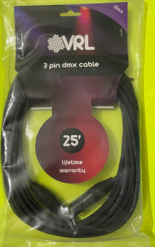 VRL 3 PIN 25' ft DMX PRO STAGE