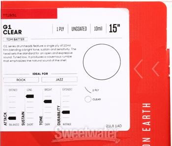 Evans G1 Clear Drumhead - 15"