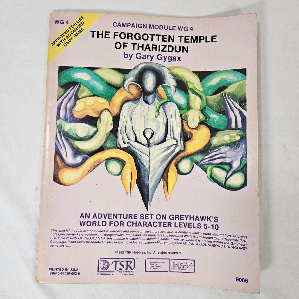 Advanced Dungeons & Dragons World of Greyhawk Guide Glossography Map + 2 Modules
