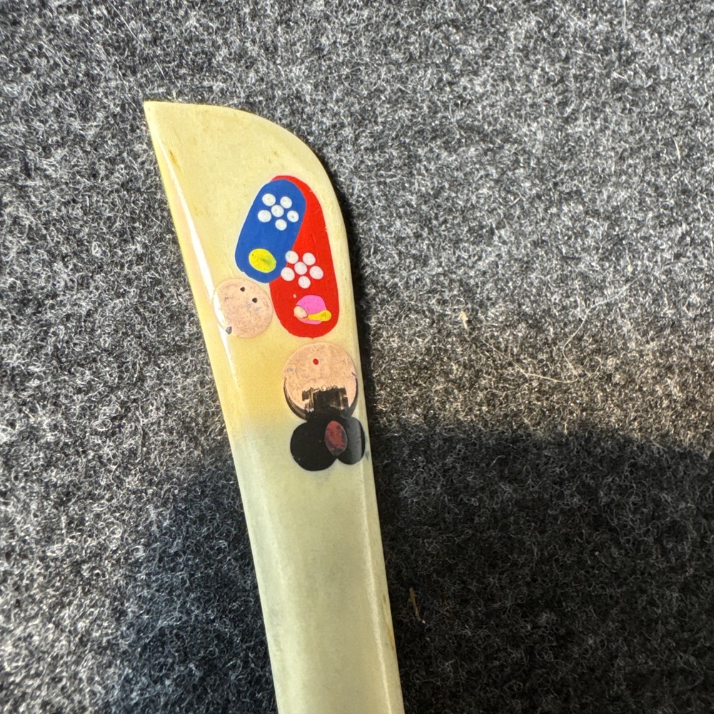 Old Japanese Bovine Bone Spatula Sewing Tool.