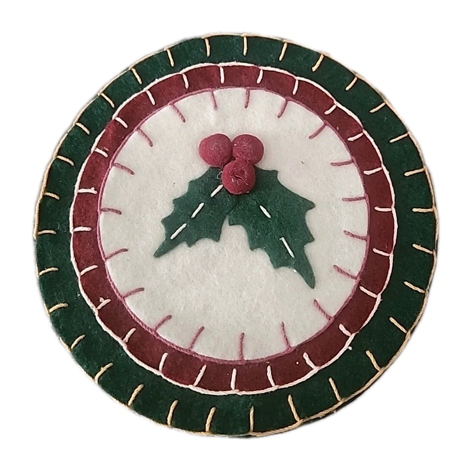 Three Stacking Felt Containers Winter Holiday Christmas