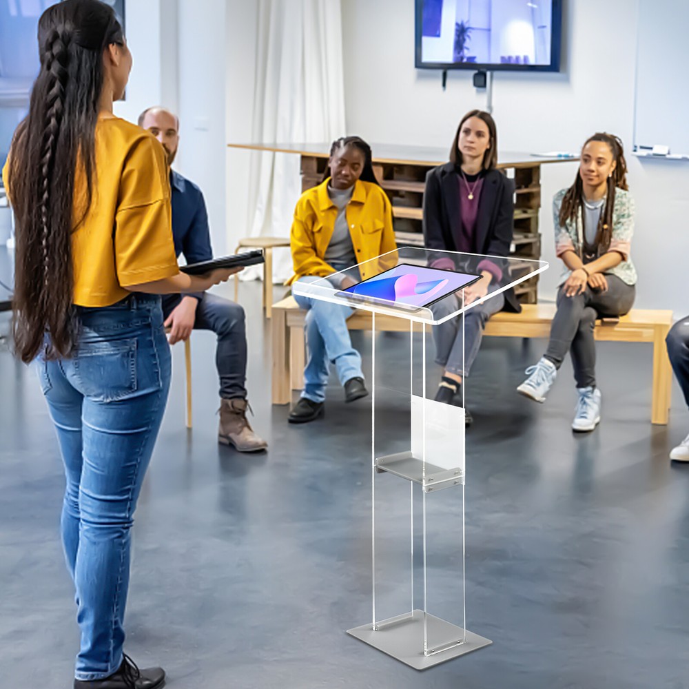 Acrylic Podium Stand for Presentations, Lectures & Conferences